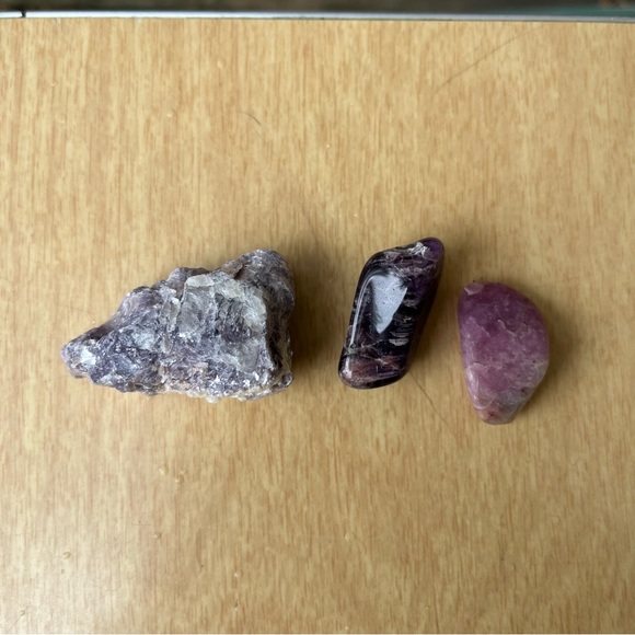 Lepidolite / Mica Crystal Set of 3 - Picture 10 of 14